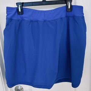 Women’s Lands End 16W Bright Blue Swim Skirt (With Shorts)